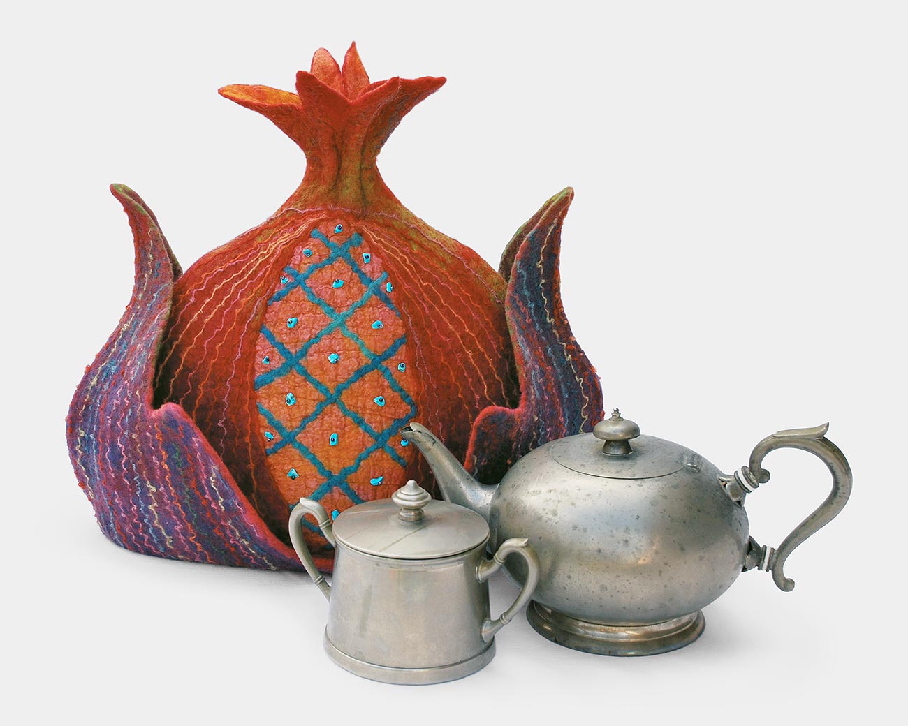 Teapot cozy pomegranate<span style="font-size: 16px;">&nbsp&nbsp&nbsp|&nbsp&nbsp&nbsp</span><i>Gránátalmás teamelegítő</i>