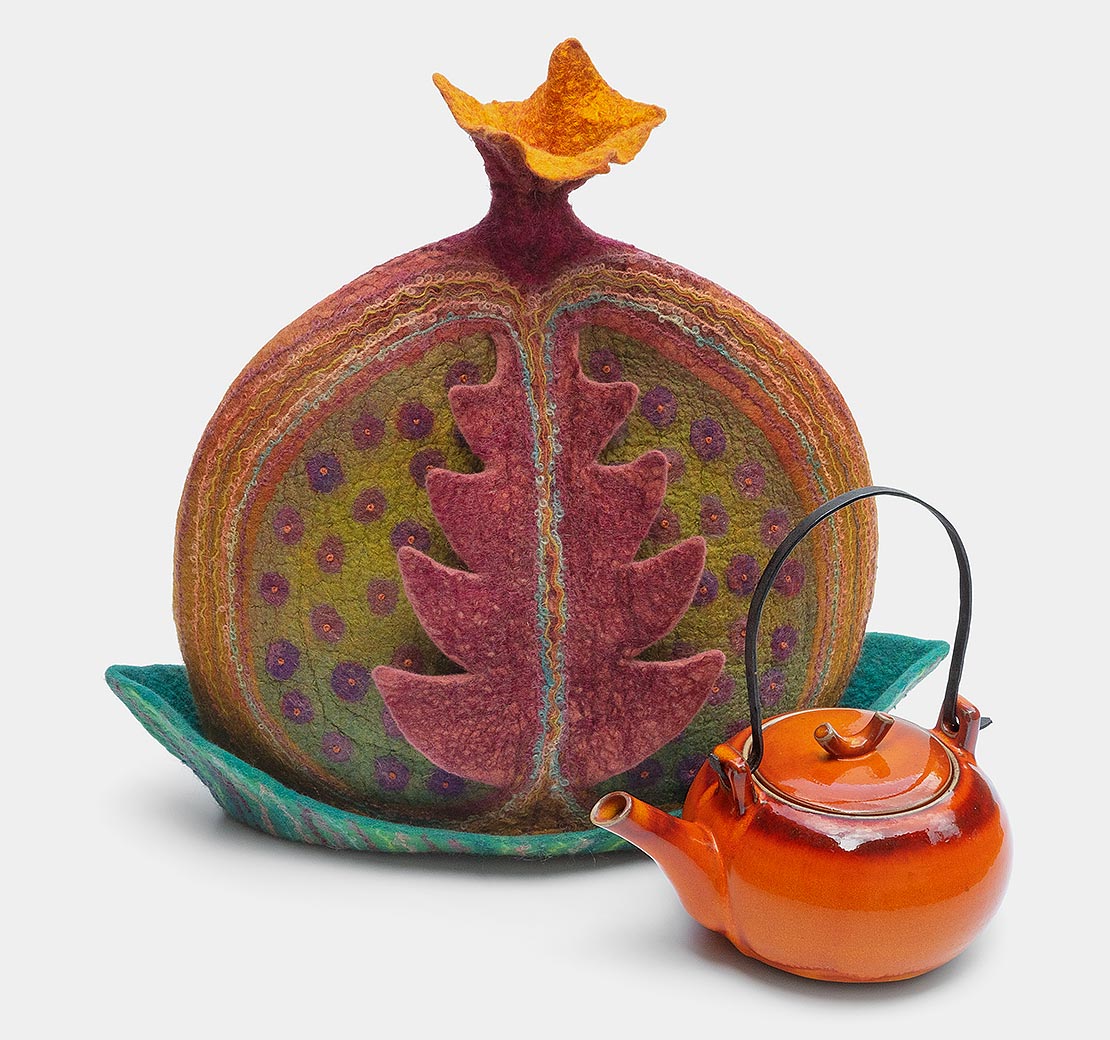 Teapot cozy pomegranate<span style="font-size: 16px;">&nbsp&nbsp&nbsp|&nbsp&nbsp&nbsp</span><i>Gránátalmás teamelegítő</i>