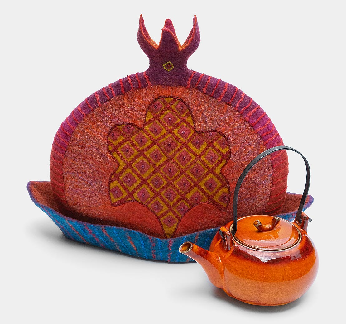 Teapot cozy pomegranate<span style="font-size: 16px;">&nbsp&nbsp&nbsp|&nbsp&nbsp&nbsp</span><i>Gránátalmás teamelegítő</i>