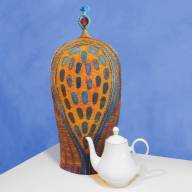 Fruit teapot cozy<br><span style="font-size: 10px;">––––––––––––––––––––––––––––––––––––––––––––––––––––––</span><br><i>Gyümölcsös teáskannamelegítő</i>